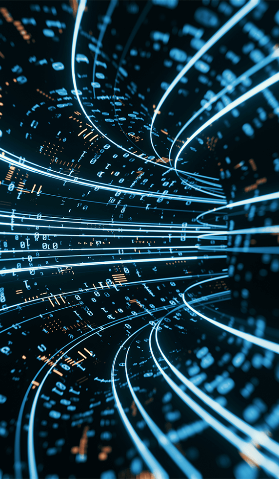 Blue abstract network lines